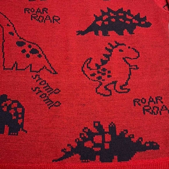 Red Dinosaur Print Sweater - Picture 2 of 8